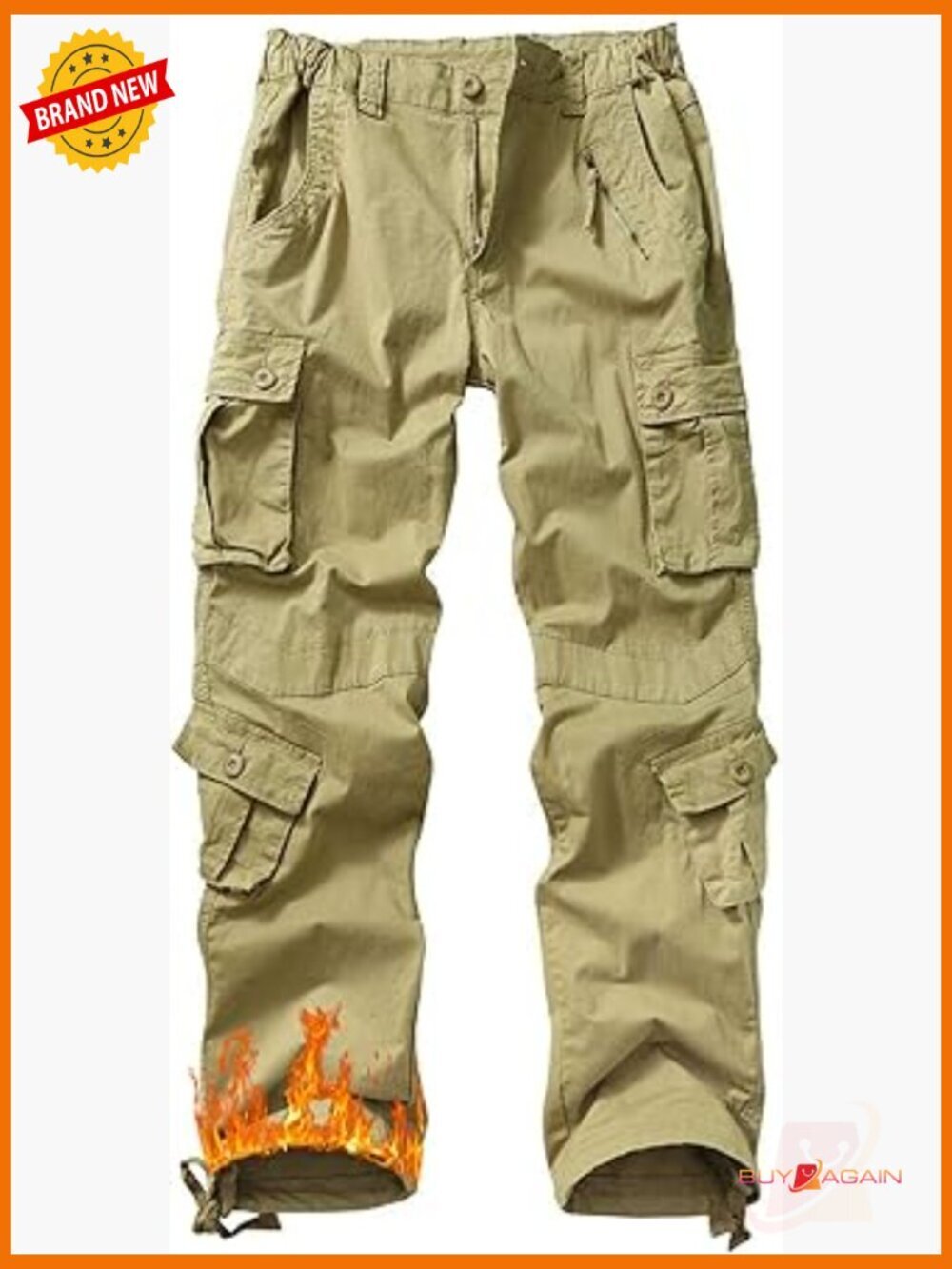Fleece Lined Cargo Pants Thermal Camo Stretch Work Pants